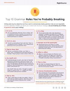 Checklist: Top 10 Grammar Rules You’re Probably Breaking